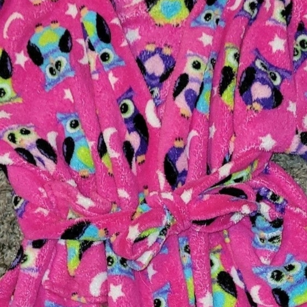 Girls Owl Robe - Picture 3 of 3